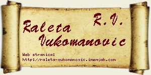 Raleta Vukomanović vizit kartica